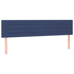 Vidaxl Posteljno vzglavje modra 160x5x78/88 cm blago
