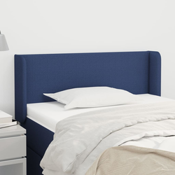 Vidaxl Vzglavje z ušesi modro 93x16x78/88 cm blago