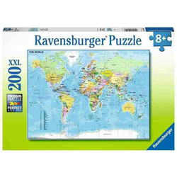 RAVENSBURGER 200 delna sestavljanka Zemljevid sveta 12890
