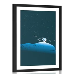 Plakat s paspartujem čarobno nebo - 30x45 white