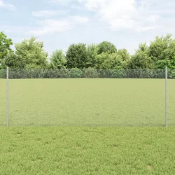 Heksagonalna ograda s stubom 25 x 0,8 m Pocinčani čelik Srebrna
