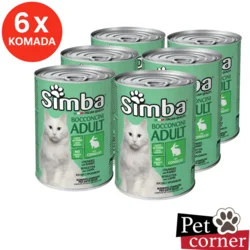 SIMBA Konzerva za mačke Zečetina 415g, pakovanje 6 kom