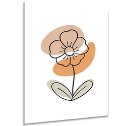 Slika minimalistični cvet na belem ozadju No4 - 60x90