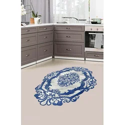 Conceptum Hypnose Tepih Hmnt958, Ovalni, 100x300 cm, Plavi