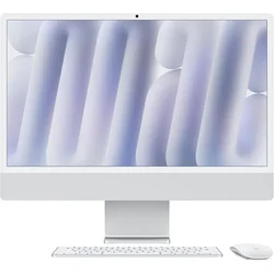 Apple 2024 iMac All-in-One Desktop Computer with M4 chip with 8-core CPU and 8-core GPU: Built for Apple Intelligence, 24-inch Retina Display, 16GB Unified Memory, 256GB SSD Storage; Silver