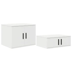 Ormarić za pohranu 2 pcs Bijelo 118 x 41 x 40 cm