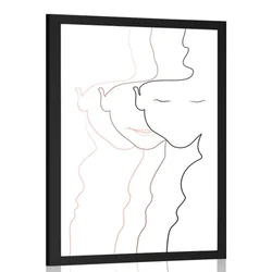 Plakat obrisi ženskega obraza - 60x90 no frame