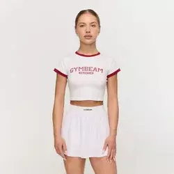 GymBeam Women‘s Varsity T-Shirt White