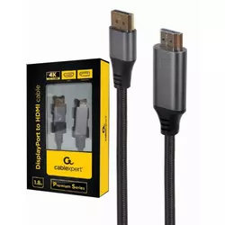 HDMI kabl CC-DP-HDMI-4K-6 interface,4K at 60 Hz, Premium Series 1.8m sivi