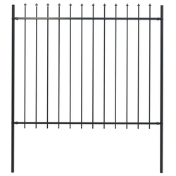 Vrtna ograda Woerden s vrhom koplja čelik 181x150 cm crna