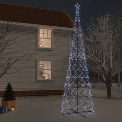 Stožasto božićno drvce hladno bijelo 3000 LED žarulja 230x800cm