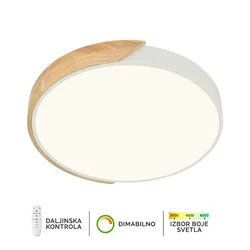 FORMA LED plafonska lampa 30W 3000K-6400K F2811-30C Bela-drvo
