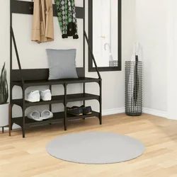 Tepih HUARTE kratkih vlakana mekani i perivi sivi O 80 cm