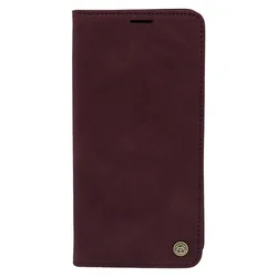 Maska za telefon LEATHER RETRO FLIP za Xiaomi Redmi Note 10 5G, Bordo