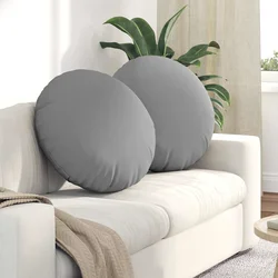 Jastučići za sjedenje 2 pcs Oblačnosiva O80 x 29 cm tkanina