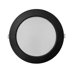 LED ugradna svetiljka CIRCLE LED/18W/230V 4000K prečnik 22 cm crna