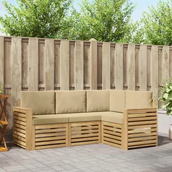 Setovi sofa 4 pcs Bijela i bež 191 x 132,5 x 73 cm Poliester