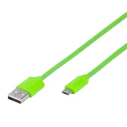 VIVANCO Vivanco USB kabel USB 2.0 USB-A vtič\, USB-mikro-B vtič 1.00 m zelena okrogel 35818, (20417132)