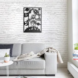 Wallity Zidna dekoracija Space, Crna