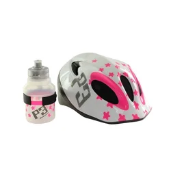 KACIGA POLISPORT P3 STARS + BIDON + NOSAČ BIDONA white-pink