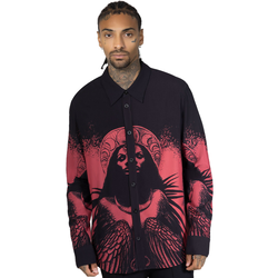 Pánska srajca KILLSTAR x ALCHEMY - Mórrígan Moon - Black/Red - KSRA013377