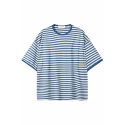 Another Cotton Lab Majica temno modra/rumena/bela