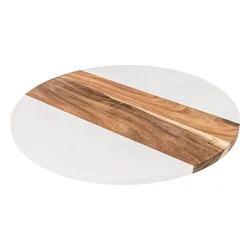 5Five® Vrtljiva marmorna in lesena plošča 35 cm