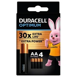 Duracell Baterije Optimum AA, 4 kosi.