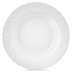 Northix Globok steklen krožnik bel LUNA 22,5 cm, 350 ml