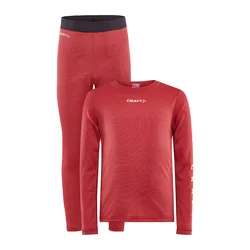 Craft CORE WARM BASELAYER SET J, otroško perilo, rdeča 1909712
