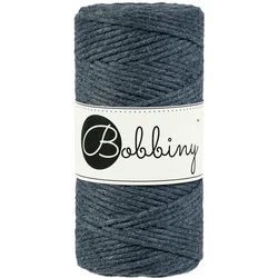 Bobbiny Macrame Cord 3 mm Charcoal