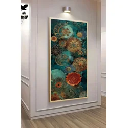 Wallity Dekorativna uramljena slika, 120x50cm, Šarena