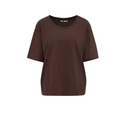 WE Fashion Majica  temno rjava