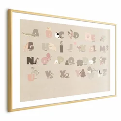 shumee Poster - Bež abeceda