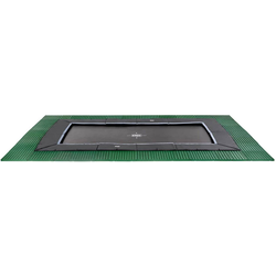 Trampolin s površino za doskok Dynamic Groundlevel Exit Toys vgradni 244*427 cm črn