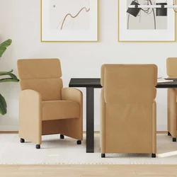 Blagovačke stolice s kotačima 2 pcs Smeđa 58 x 65 x 98 cm