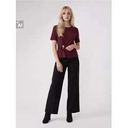 Sinsay - Bluza sa naborom i ukrasnom kopčom - mahagoni