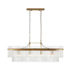 Endon 112573 - Luster na lancu MARIETTA 4xE14/6W/230V mesing/prozirno
