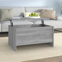 Stolić za kavu sivi hrast 80x55,5x41,5 cm konstruirano drvo