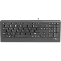 BARRACUDA, Slim Multimedia Keyboard US, USB, Black