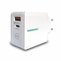 Bavin Punjač KeKe F012 / WUW T66, 66 W, USB-A i Type C, Beli