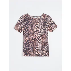 Sinsay - Rebrasta majica sa leopard dezenom - ostalo
