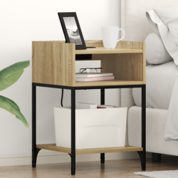 Noćni ormar s policom 2 pcs Sonoma hrast 40 x 40 x 61 cm