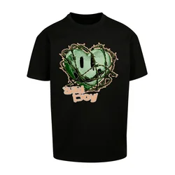 MT Upscale Majica Sad Boy zelena/breskev/črna