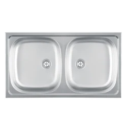 Metalac Luna FLEX 2D Dvodelna sudopera, Inox, fi 60, 770 x 435 mm