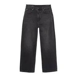 Pull&Bear Kavbojke črn denim