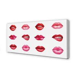 tulup.si Slika na platnu Rdeče in roza ustnice 120x60 cm