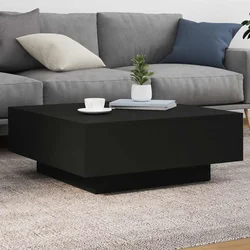 Stolić za kavu crni 80 x 80 x 31 cm od konstruiranog drva