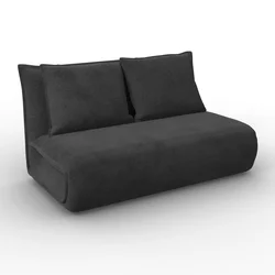 Bessagi Home Dvosed Z Ležiščem Macy, Temno Siva
