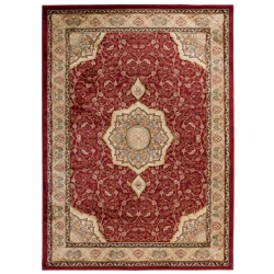 Chemex Preproga Yesemek Tradicionalna Turška Izrezivanje 5071A Kremna Rdeča Rjava 200x300 cm